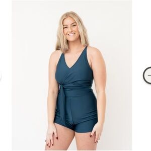 Nani swim romper in Coastal Blue - GUC - XL